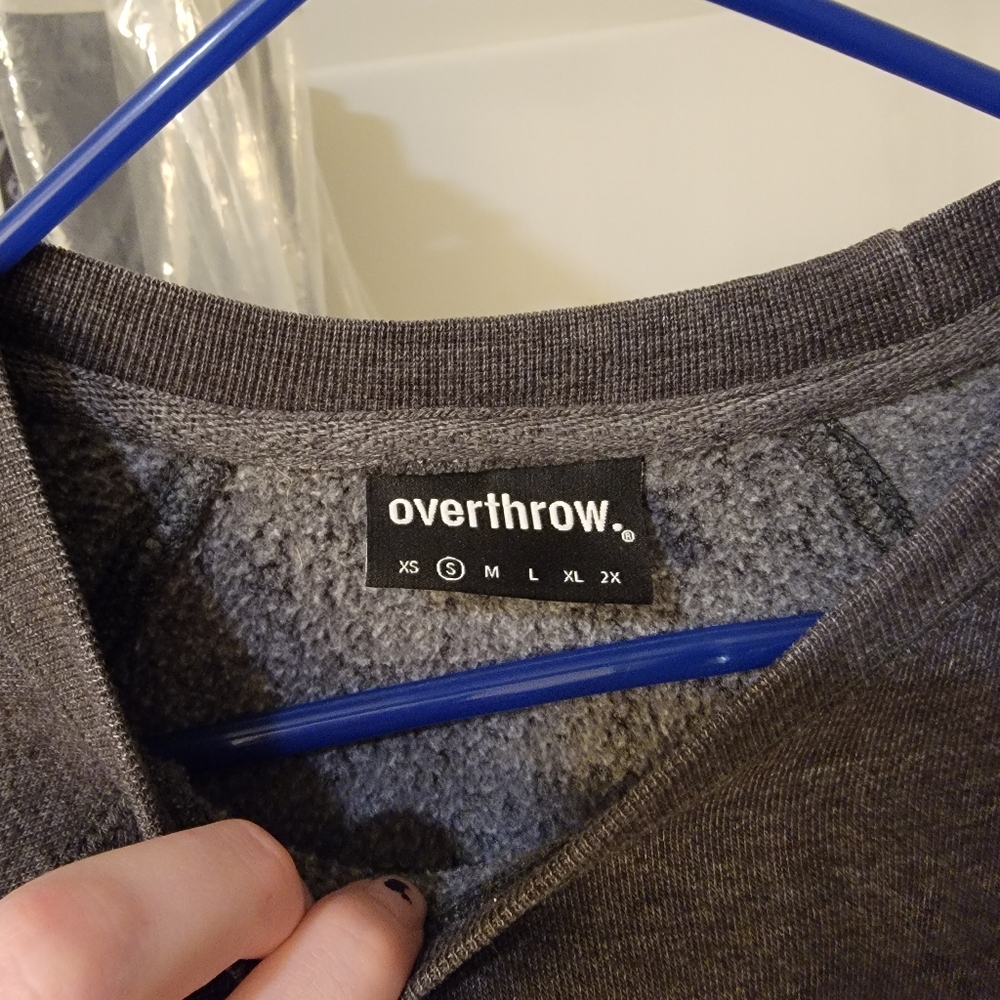 Small Overthrow Skull & Rose Crewneck Sweatshirt